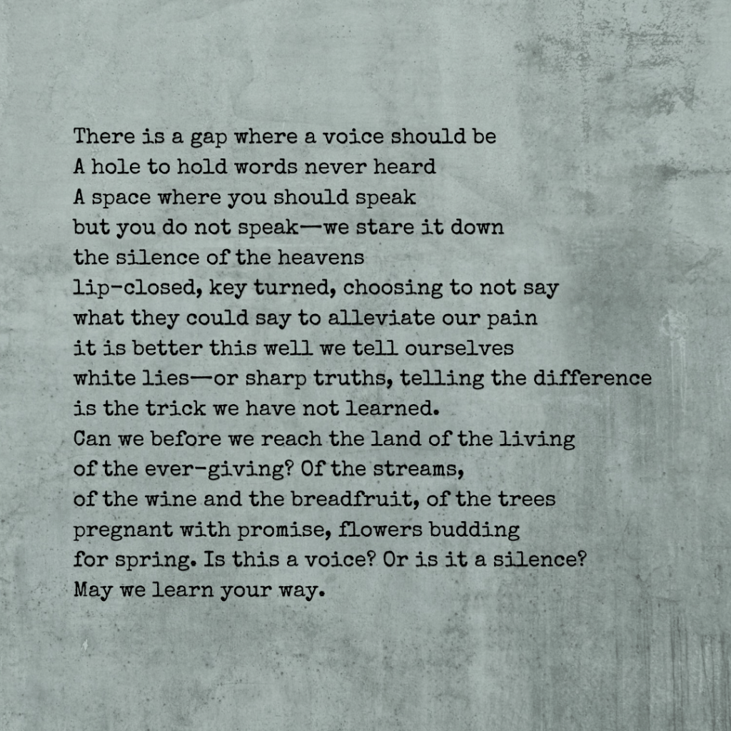 A Hole to Hold Words